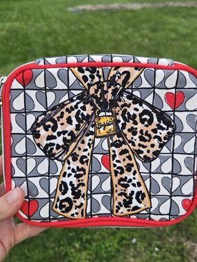 Brighton Wild Love Jewelry Case With Cat And Bow Print